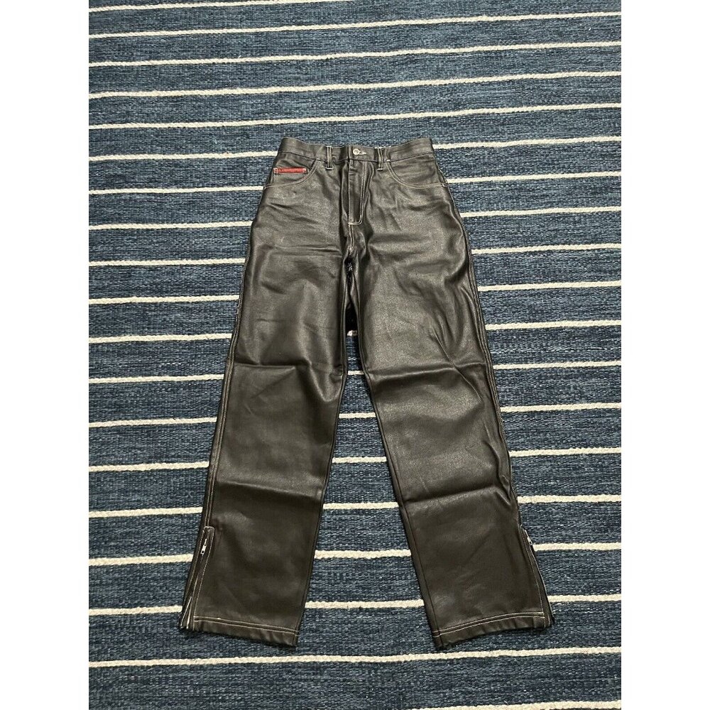 Waxed Denim Jeans Black Men Fubu 32x34